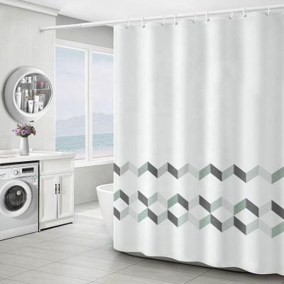 China Factory Direct Stocked Custom Polyester Shower Curtain For Hotel for sale