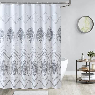 China Modern Stocked Design PEVA Waterproof Shower Curtain for sale