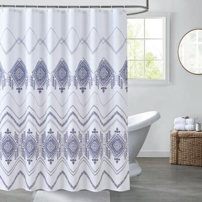 China Stocked In Stock Print Polyester Bath Curtain Waterproof Shower for sale