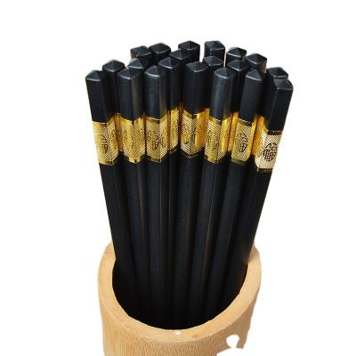 China Wholesale Viable 5/10 Pair Chinese Alloy Plastic Wedding Reusable Packaging Chopsticks Metal Chopsticks for sale