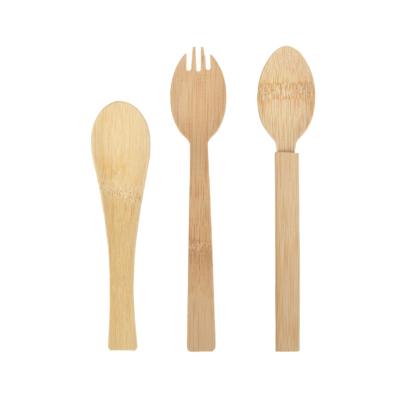 China Factory Wholesale High Quality Luxury Bamboo Dinnerware Set Bamboo Disposable Cutlery Set for sale