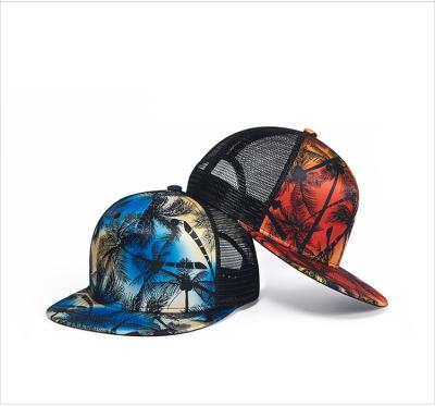 China New Fashion COMMON Custom Good Quality Digital Palm Printed Trucker Hat For Wholesale Trucker Hat for sale