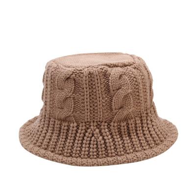 China Wholesale Custom High Quality Character With Logo Hats For Women Soft Knitted Thermal Fisherman Fashionable Bucket Hat Winter Warm Cap for sale