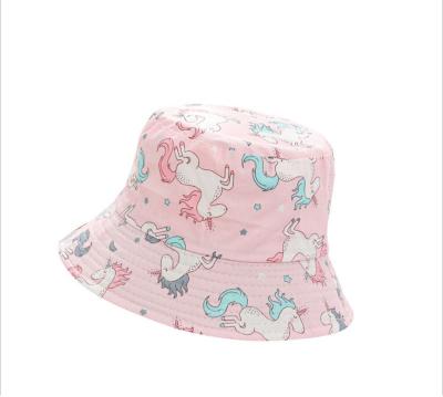 China Colorful Picture New Designs Wave Sun Protection Hat Kids Bucket Hat Baby Summer Outdoor Bucket With Cute Doodle Sun Hat for sale