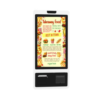 China 32 Inch Touch Screen Information Kiosk Self Ordering Service/Advertising/Food Kiosk Payment Structure No Material Payment Kiosk Small Size for sale