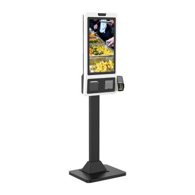 China POS Self Ordering Service/Food/Advertising Self Payment Kiosk Vendor Floor Stand Touch Screen Kiosk Kiosk Machine Bill Pay Termina Salary Advertising for sale