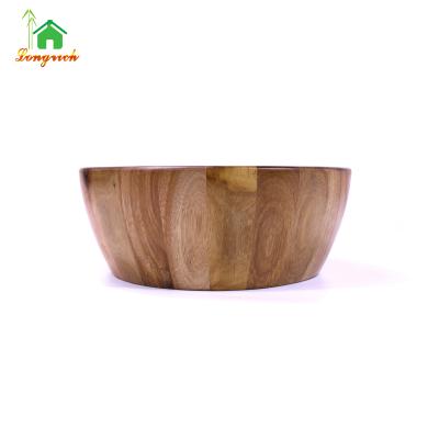 China Viable High Quality Acacia Wood Salad Bowl Kitchen Dinner Bowl Kitchen Utensils for sale