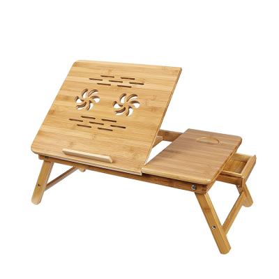 China Eco-friendly Adjustable Bamboo Laptop Desk Portable Foldable Bamboo Wood Desk, Standing Table for sale