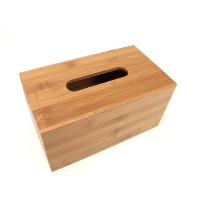 China Eco-friendly Custom Bamboo Tissue Rack Tissue Box Living Room Storage Rack Organizer for sale