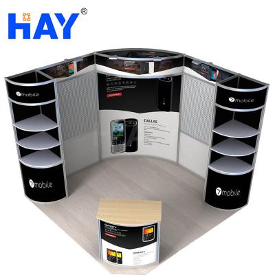 China Easy and quick to assemble and dismantle aluminum 3x3 exhibition booth design and construction for sale