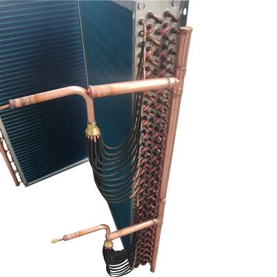 China Blue Coated Hydrophilic Evaporator Coil Heat Exchange Coil Fin Type Hotels Evaporator for sale