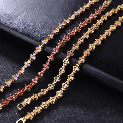 China Fashion Best Brand CLASSIC Jewelry Wholesale Copper CZ Stone Bracelet For Women Gift for sale