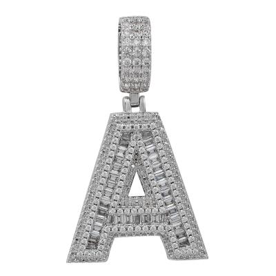 China Fashion Bling Hip Hop Hip Hop Iced Out Big Wand Diamond Name Initial 26 Letters Alphabet Pendant for sale