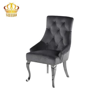 China 1 Modern Design Dining Room Furniture Velvet Surface Restaurant Dining Chairs for sale