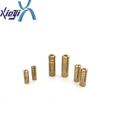 China Brass Knurled Brass Drop In Anchor, Normal Brass Drop In Anchor, Concrete Expansion Anchor With All Knurled for sale