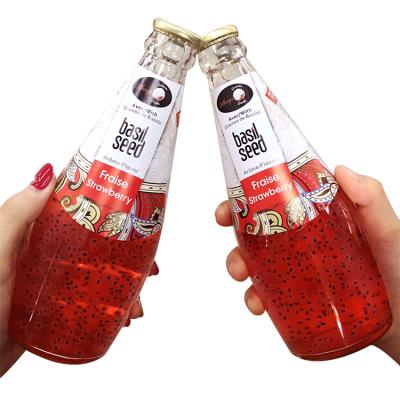 China Factory 300ml Natural Organic Drinks Sweet Basil Seed Drinks Sweet Basil Seed Drinks Basil Seed Fruit Juice for sale