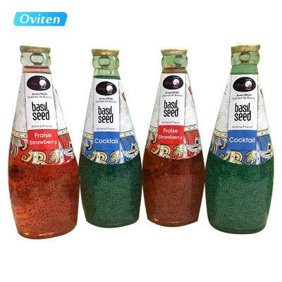 China Normal Hot Sale Customs Service Strawberry Flavor Basil Seed Fruit Juice Soft Drink And Cocktail Flavor for sale