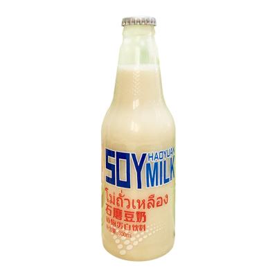 China OEM 300ml Glass Bottle Cool Protein Soy Milk Drink for sale