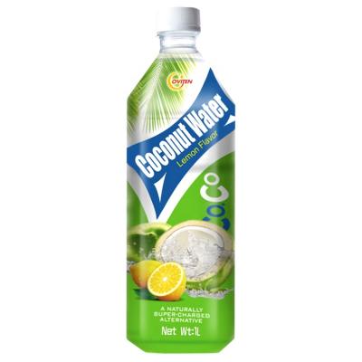 China Wholesale OEM 1L PET Bottle Low Fat Lemon Flavor Organic Coconut Milk Juice Beverage for sale