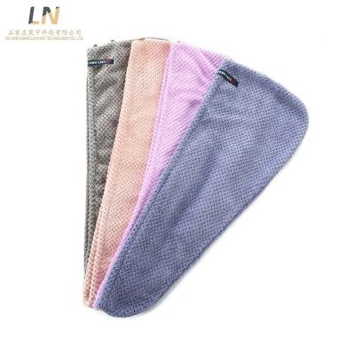 China Sustainable Coral Fleece Hair Towel Hair Dryer Towel Turban Women Shower Dry Hair Towel for sale