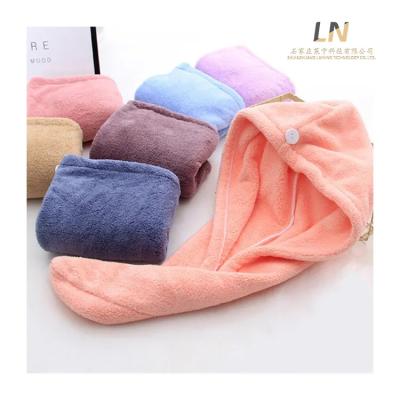 China Sustainable Wash Hair Wrap Towel Quick Drying Microfiber Hair Wrap Shower Head Towel Support Customized Logo Hair Towel for sale