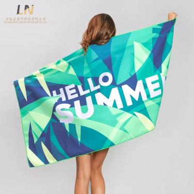 China Custom Printed QUICK DRY Microfiber Sand Free Beach Towel for sale