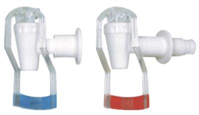 China Small Plastic Bottled Hot and Cold Water Dispenser Tap with Red or Blue Handle for sale