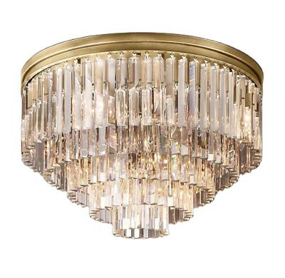 China Contemporary Top Sales Crystal Chandelier Modern K9 Crystal Ceiling Lamp Around 1920s Elegant Odeon Flushmount 32