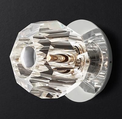 China Other Crystal Solid K9 Brass Led Lighting Retro Chandelier Fitting Lighting Boule De Cristal Petite Flush Mount Sconce CZ2816PS/1 for sale