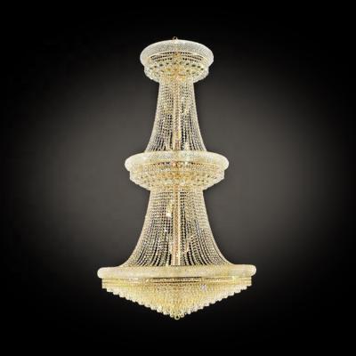 China Crystal Chandelier Lighting Restaurant Crystal Empire Chandeliers Traditional/Modern Luxury Staircase Hanging Pendant Light Fixture CZ6539 for sale