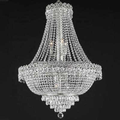 China Traditional/Modern Wedding Crystal Chandelier Crystal Lighting Hotel Crystal Lighting Restaurant Empire Hanging Chandelier Lighting Fixture CZ6572/600 for sale