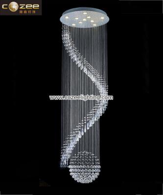 China Other Luxury Crystal Lamp Stair Case Hotel Hanging Lighting Chandelier Lighting Fixture Decoration Lobby Lamps CZ8078/16 for sale