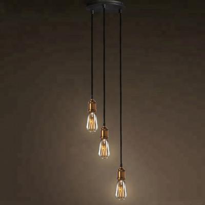 China Contemporary / Vintage / Modern Dining Room Ceiling Fixture Pendant Lighting Vintage Pendant Lamps ST64 Bulbs Restaurant Pendant Light CZ2590/3 for sale