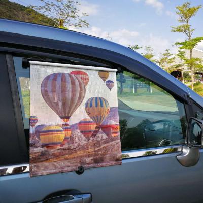 China REDUCE HEAT FROM HOT SUNNY DAY 100% UV PROTECTION various printing  Car curtain Sunshade  UV Rays Protection Car roller Sunshade printing car curtain sunshade for sale