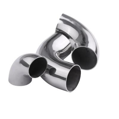 China Exhaust Pipe 2 Inch 45/90 Degree Pipe Fitting Elbow 304 316 Welding Sanitary Stainless Steel Pipe Fittings Elbow for sale