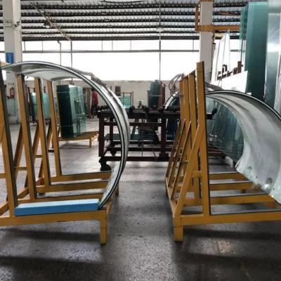 China China curved glass hight quality hot sales for shopping mall guardrail curved tempered glass for sale