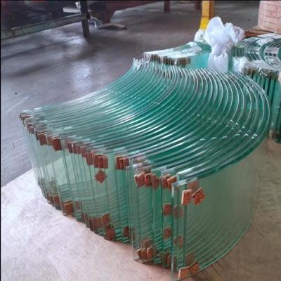 China Clear Low Iron Curved Tempering Guardrails Glass Interlayer Thickness 0.38-3.04mm Glass for sale