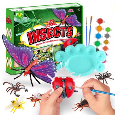 China Hot Sales Children Early Educational Toy Funny Educational Toy Butterfly And Insect Simulation Graffiti Kit Indoor Handmade Creative Animal Painting Toys for sale