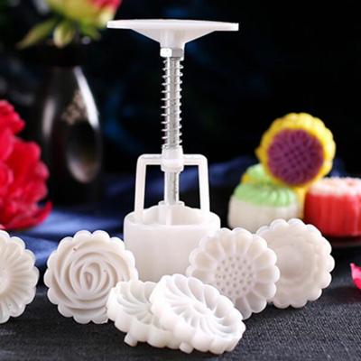 China Sustainable Moon Cake Set 6molds Baking Tools Molds for sale