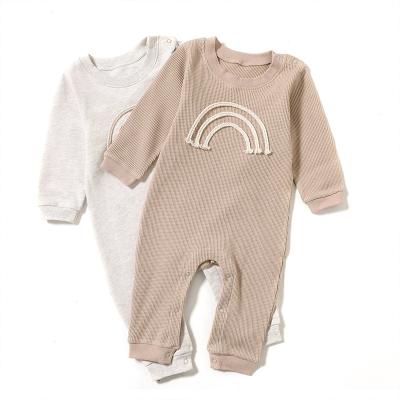 China Spandex / Polyester The Fine Quality Oem New Born Baby Rompers Set  Cotton Linen Baby Clothes Unisex Fashion New Design Printed Baby  Onesie for sale