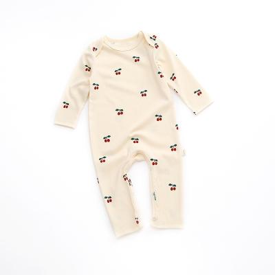 China Spandex / Polyester Newest Design Top Quality  Organic Cotton Baby Clothes Baby Boy Romper Unisex Onesie Long Sleeve Soft Clothes Baby Bodysuit for sale