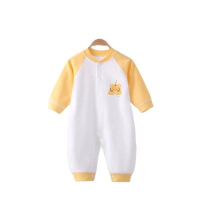 China Spandex / Polyester Newest Design Top Quality Organic Long Sleeve  Baby Zip Romper Custom Baby Romper With Feet Zipper Pajamas Sleepwear Onesie for sale