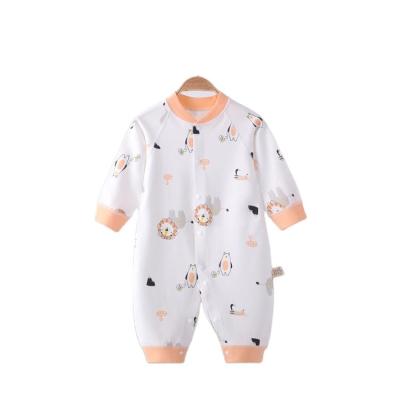 China Spandex / Polyester Hot Sale Best Quality   Long Sleeve  Baby Zip Romper Custom Baby Romper With Feet Zipper Pajamas Sleepwear Onesie for sale