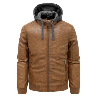 China Wholesale High Quality Windproof Brown - Chestnut Winter Mens Leather Jacket for sale