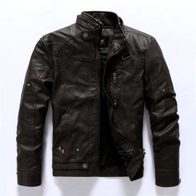 China Custom Made OEM Leather Men's PU Leather Jackets Waterproof Jackets Chaqueta Jackets For Men 2021 casacas de hombre for sale