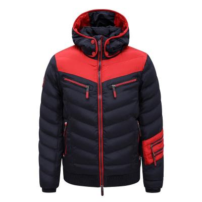 China OEM waterproof jacket pull over mens half stripper set logo mens red black jacket letterman stripper Chaqueta custom jacket for sale