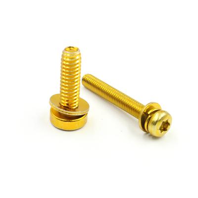 China Pan M3 Screw Slotted Brass Round Head Screws Around Sems Head Screws for sale