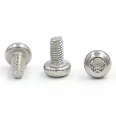 China Pan security screws and anti-tamper Torx t9 fasteners - raised countersunk machine screw for sale