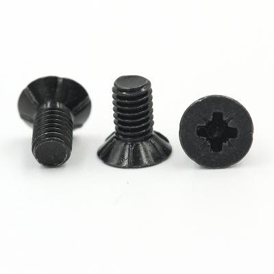 China Pan / zinc head blue pozidriv countersunk machine screw black for sale