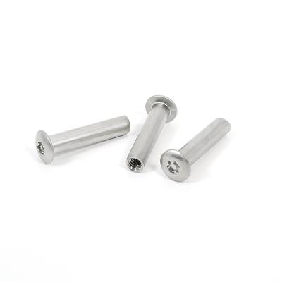 China Heavy Industry Yuhuang Custom Chrome Plated Head Truss Joint Screw Thread Post Barrel Nuts for sale